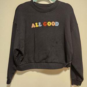 Levi's Premium Graphic Diana Crew All Good Crew Salute Crewneck Sweatshirt Navy